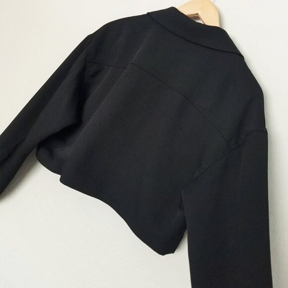 Aritzia Wilfred Little Cropped Jacket in Black L $198 Minimalist Classic Boxy - Picture 13 of 16